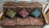 Custom-designed Sofa Set with Tea Tables and Cushions